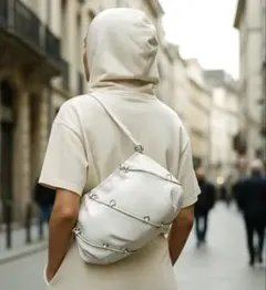 SAZABY 00s アーカイブ レザー バッグ 白 肩掛け