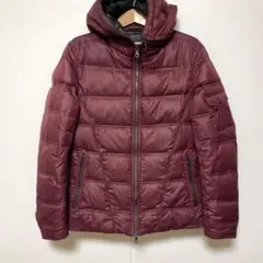 NICOLE CLUB ニコル フード付き バーガンディ ダウンジャケット