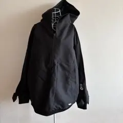 黒フード付きジップアップパーカージャケット訳あり