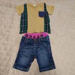 BRANSHES TシャツとJUNK STOREデニムパンツのセット