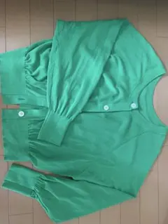 green label relaxing シアーカーディガン 緑のサムネイル