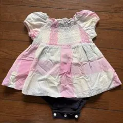 70サイズベビーチェック柄ワンピース ブランシェス