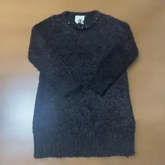 【美品】HKWORKSLONDON シャギーニットセーター ビーズ Mサイズ