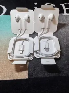 ２点セット　Apple純正 iphoneイヤホン純正ライトニング　正規品