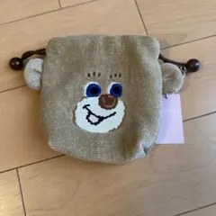フェイラー　ドアップテディ　耳付き巾着