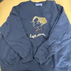 left alone刺繍デザイン ネイビー スウェット