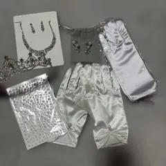 挙式・結婚式セット ティアラと手袋・ネックレス・イヤリングセット