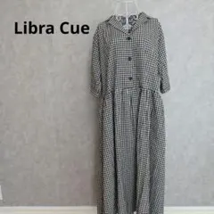 Libra Cue リブラキュー ギンガムチェック 半袖 シャツワンピース F