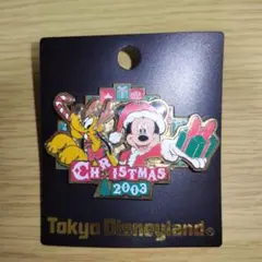 ディズニー　クリスマス　ピンバッジ　プルート　ミッキー