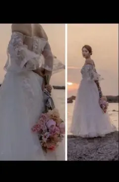 前撮り Aライン ウェディングドレス