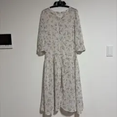 ミッシュマッシュ MISH MASH花柄七分袖ロングワンピース