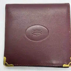 Cartier カルティエ マストライン 二つ折り財布 ボルドー【304】