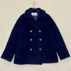 ナチュラルビューティーベーシック◆ピーコート/ダブルブレスト ウール混 アウター