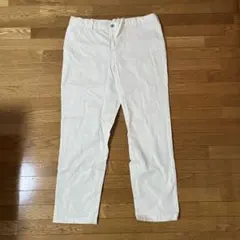 UNIQLO スマートアンクルパンツ/コットン オフホワイト Lサイズ