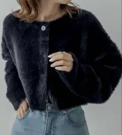 【2WAYアイテム】フェザーリバーシブルカーディガン