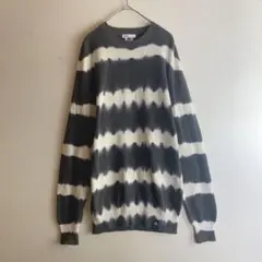 【ダブルスタンダードクロージング】（M）タイダイ ボーダー リブニット セーター