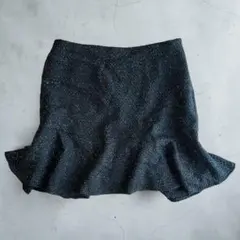 COSTES トルコ製 ラメ ブークレ ツイード マーメイド ミニスカート 36