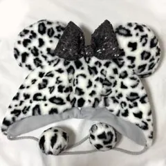 ディズニー ファンキャップ ヒョウ柄 白黒
