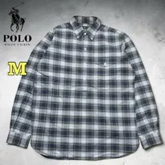 Polo Ralph Lauren ラルフローレン 刺繍ロゴ 長袖シャツ M