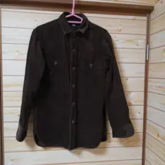 メンズ、ユニクロ、長袖ジャケット、コーディロイ、茶色、S