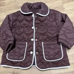 アプレレクール　女の子　アウター　ボア　ハート キルト　上着　ジャケット