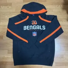 00's リーボック NFL ベンガルズ　スウェット　パーカー　ネイビー　M