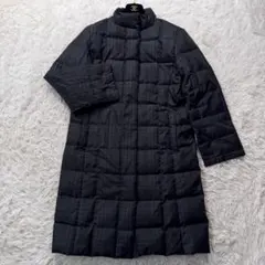 美品✨バーバリーロンドン　ダウンコート　シャドーチェック　ブラック　40