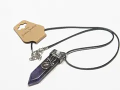 天然石　アメジスト！　ネックレス　チョーカー　トップ