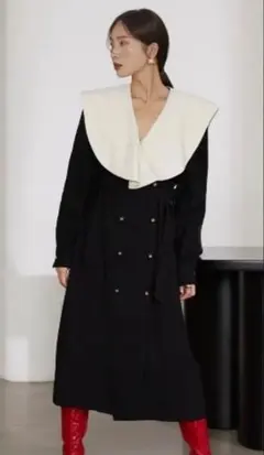 Leja ラップカラー ロングワンピース