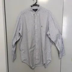 Ralph Lauren 長袖チェック柄シャツ ポロワンポイントマーク入り