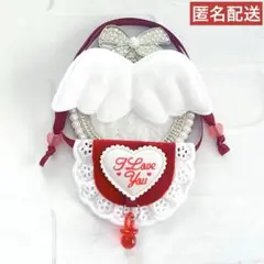 モンぬい ぬい用 おしゃぶり ハート スタイ よだれかけ ダークレッド いつぬい
