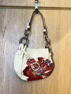 【希少・ヴィンテージ】COACH（コーチ）フラワーモチーフ ミニバッグ