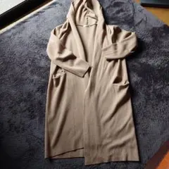 断捨離　le coeur blanc フード付きロングカーディガン