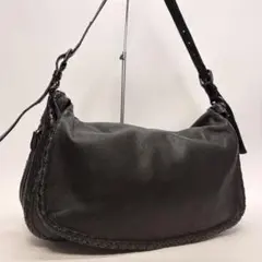 ボッテガヴェネタ ショルダーバッグ ブラック 黒 イントレチャート レザー