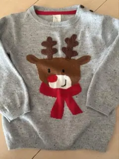 H&M 90サイズ　クリスマストナカイニット