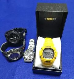 イエローG-SHOCK GL-7500＆ Gショックorクオーツジャンク品
