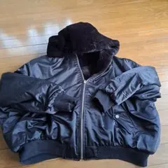 ZARAリバーシブル ボアフードコート・ファーMA-1