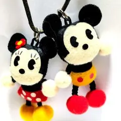 ミッキー・ミニー　ぬいぐるみストラップ