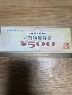 ヤマダ電機　株主優待　500 円　10枚　5,000円分