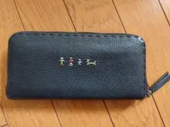 エンリーベグリン ラウンドファスナー 長財布 レザー ブラック オミノのサムネイル