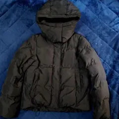 GU ジーユー 中綿ジャケット ダウンジャケット S 黒 ブラック バイク暖パン