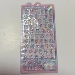 ボンボンドロップシール 文字 マーブル レインボー ひらがな デコ シール