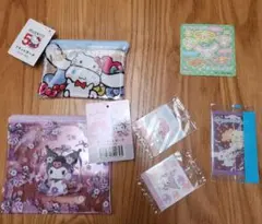 サンリオセット　マイメロディ　クロミ　シナモン　シール　ポーチ
