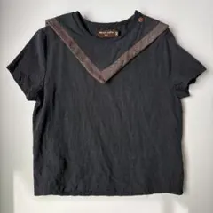 KAPITAL DIVE Vネック Tシャツ 4 ナス紺 赤茶 バイカラー - メルカリ