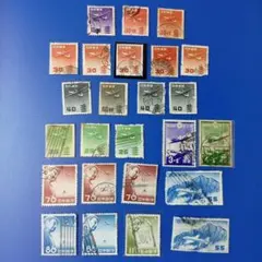 6740 航空切手 五重塔 大仏 立山 コイル航空 使用済25枚まとめ