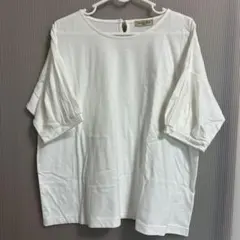 レディース　カットソー　Samansa Mos2 五分袖　Tシャツ　白　夏　古着