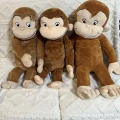 おさるのジョージぬいぐるみ大3体セット