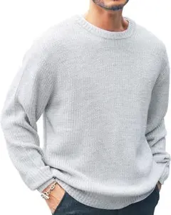 在庫処分✨ JIGGYS SHOP ワッフルニット M ミックスグレー