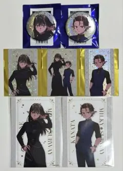 ミルキーサブウェイ　缶バッジ　ホログラムカード　特典　ブロマイド　アカネ　カナタ