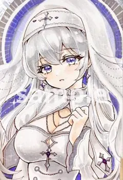 麗しのシスターさん　手描きイラスト オリジナルイラスト　原画